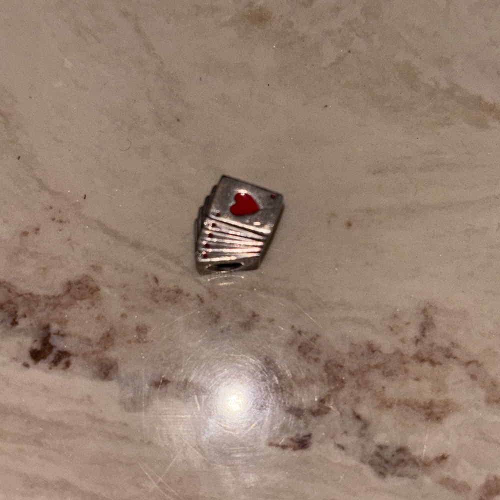 Pandora Silver and Red Charm
